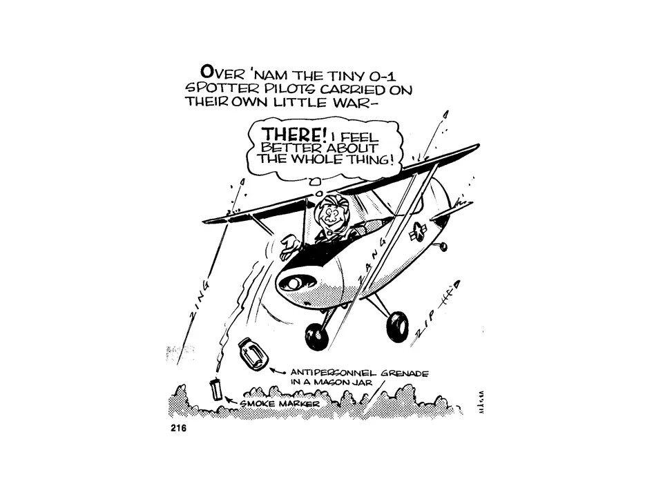 O-1 Bird Dog FAC Pilot Cartoon, Scanned Book Page 216