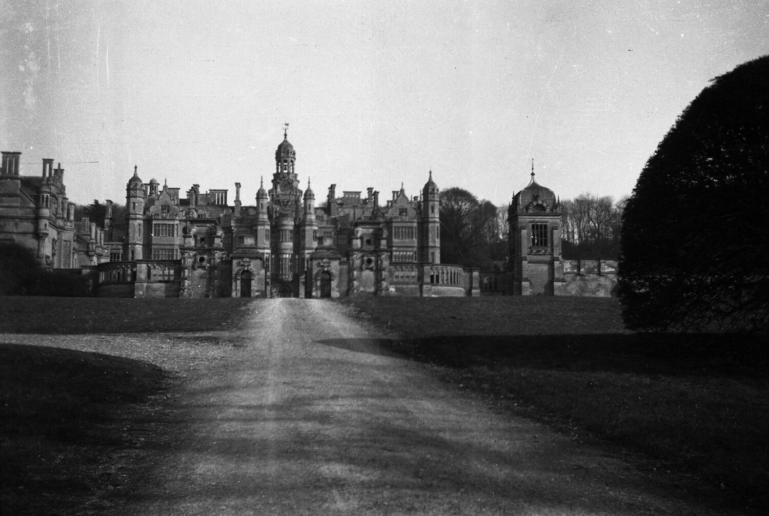 Harlaxton Manor, Grantham, Lincolnshire, England - WWI Era Photograph