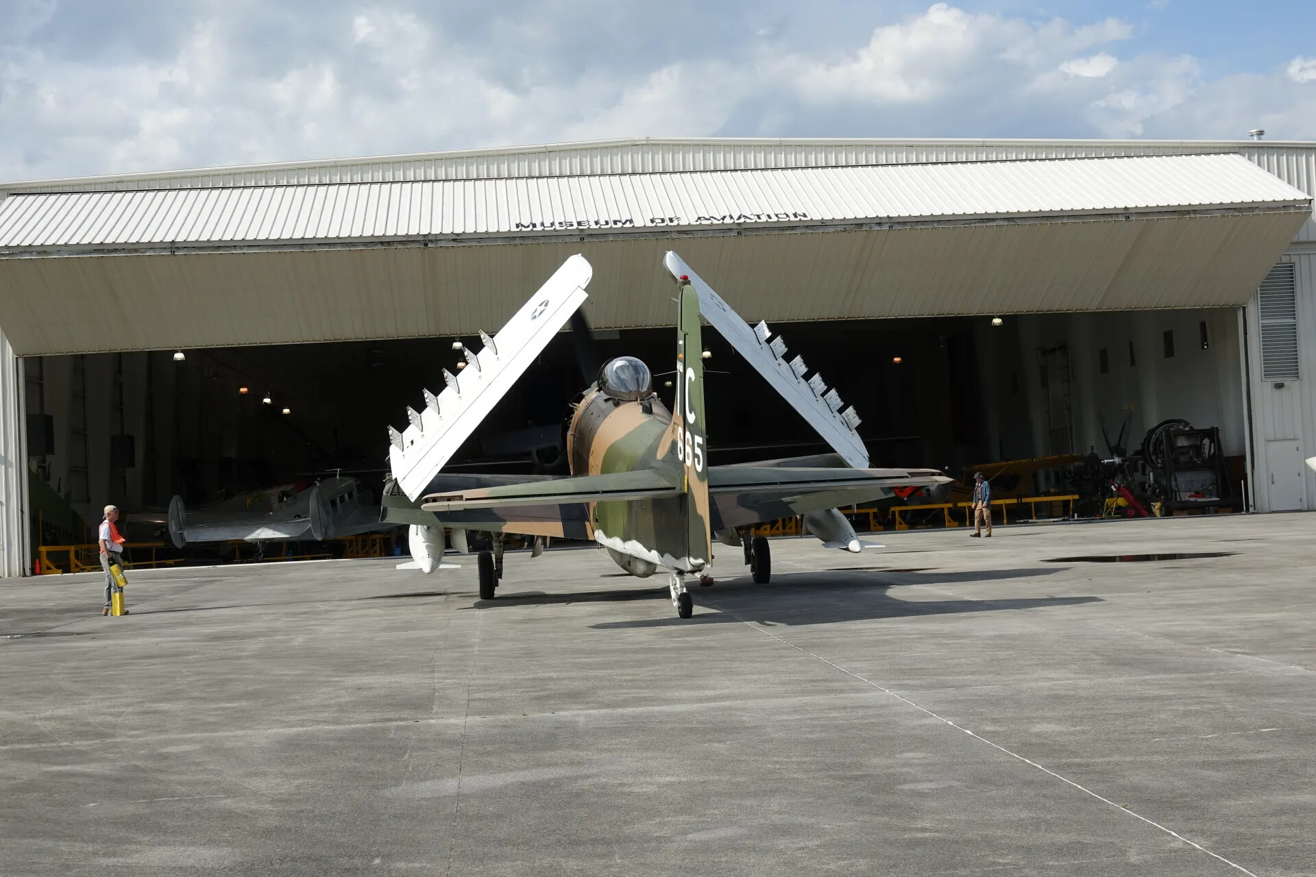 A-1 Skyraider with Folded Wings on Ramp, Museum of Aviation Event, May 2019