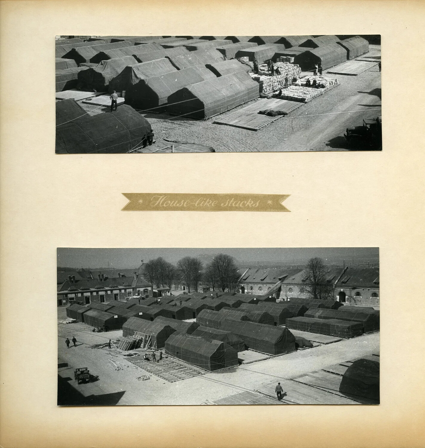 "House-Like Stacks" -- Outdoor Supply Storage Yard, Ludwigsburg Quartermaster Depot