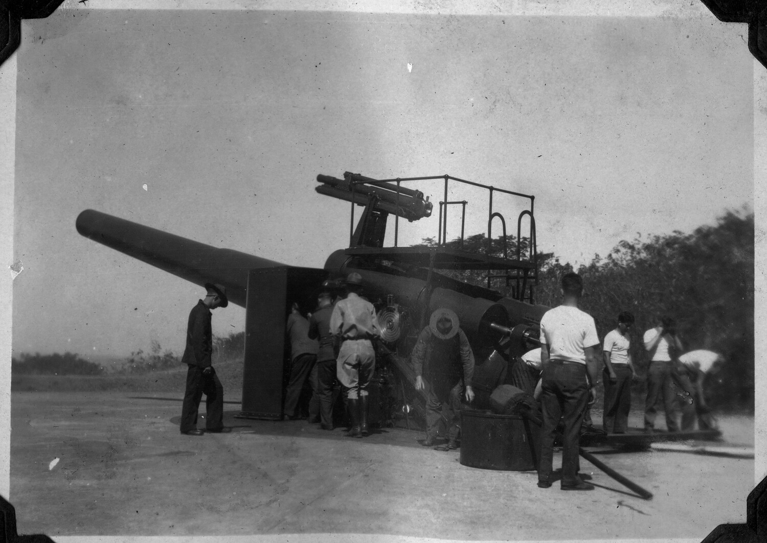 Coast Artillery Gun Crew at Breech During Drill, Manila Bay Harbor Defenses