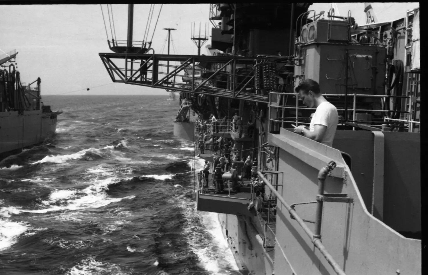 Underway Replenishment Alongside USS Ticonderoga