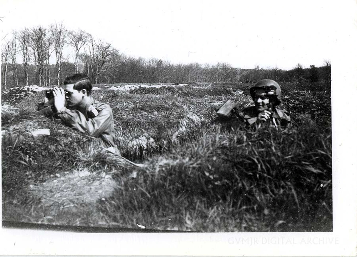 101st Airborne Division Soldiers Manning a Forward Observation Post, European Theater, WWII
