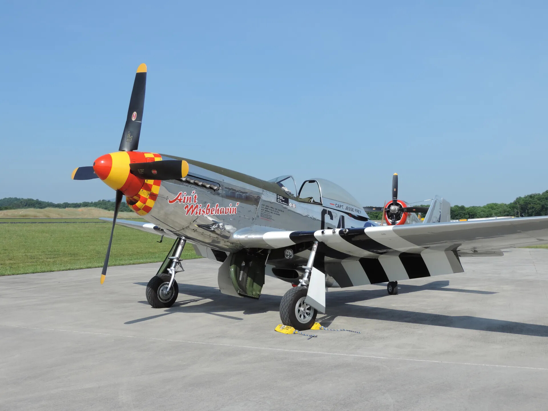 North American P-51 Mustang "Ain't Misbehavin'" - Full Side Profile Static Display