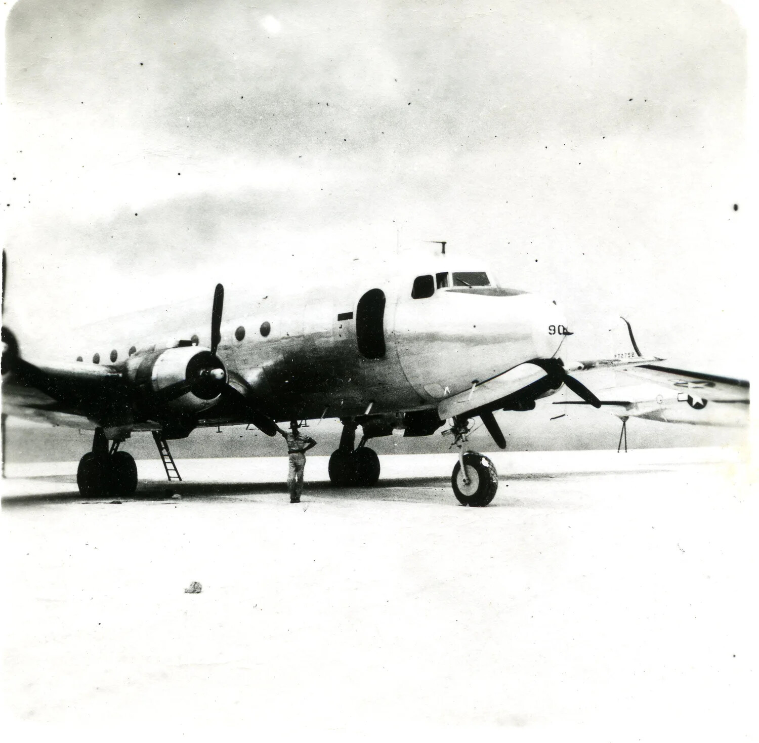 Twin-Engine Bomber on the Ramp, Ie Shima, 345th Bombardment Group