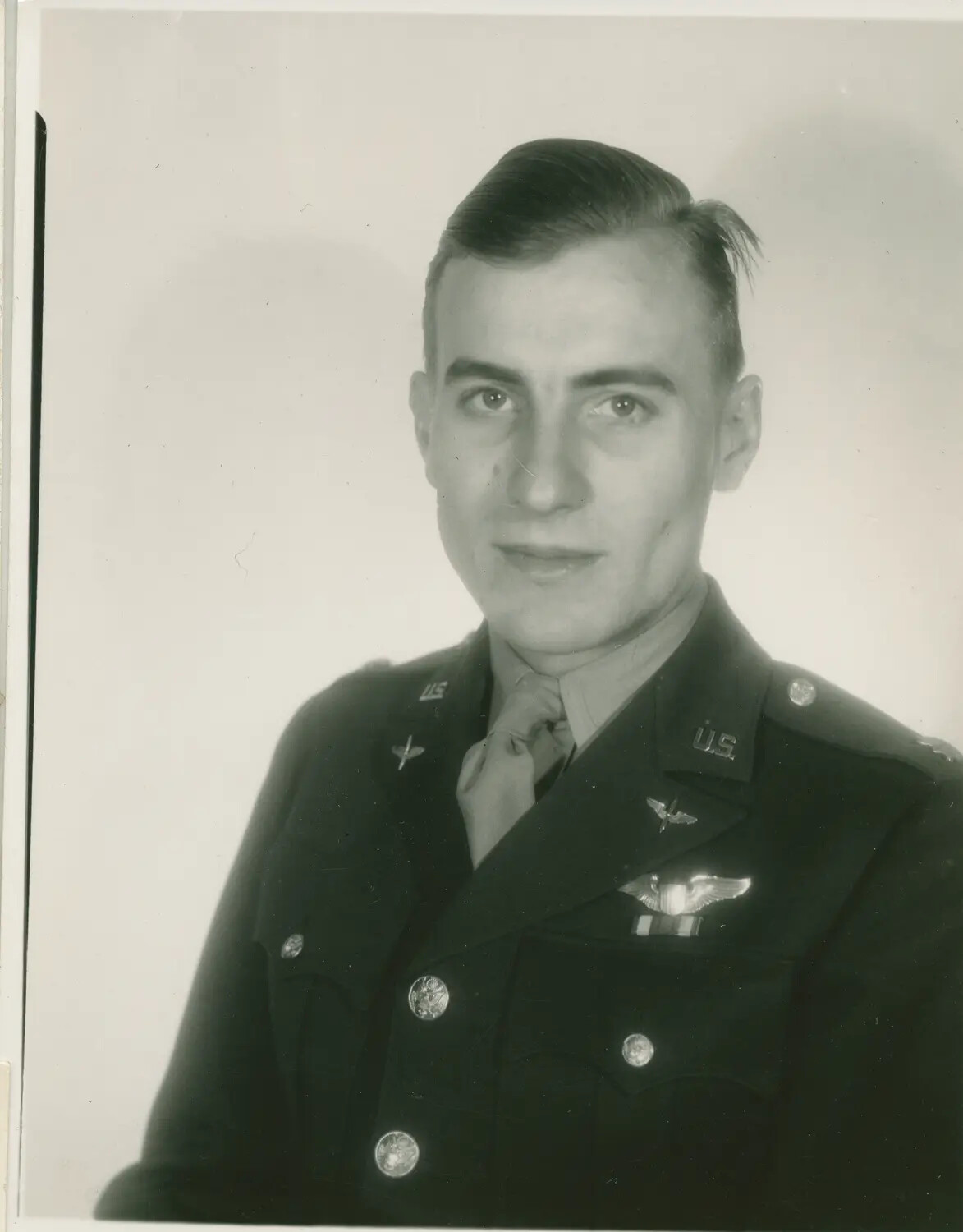 Studio Portrait of Major Myron Keilman, Commander, 579th Bombardment Squadron, December 1943