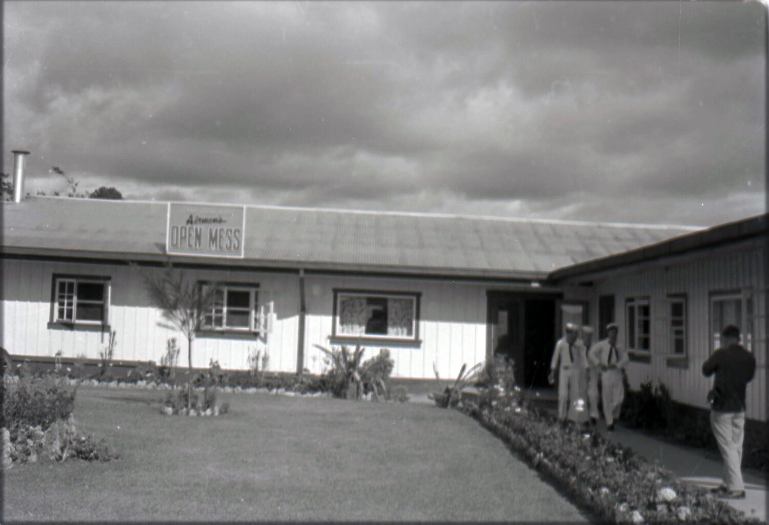 Servicemen at the Airmen's Open Mess, Camp John Hay, Baguio, Philippines, January 1955