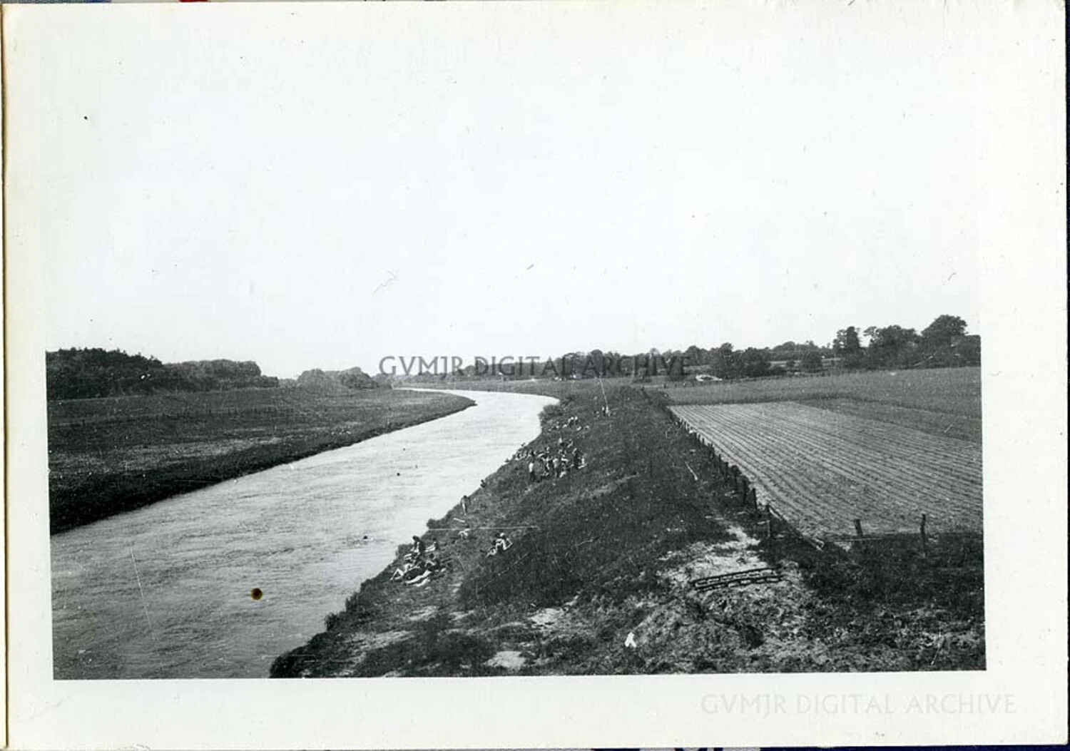 Soldiers Resting Along a Dutch Canal Embankment, Operation Market Garden, September 1944