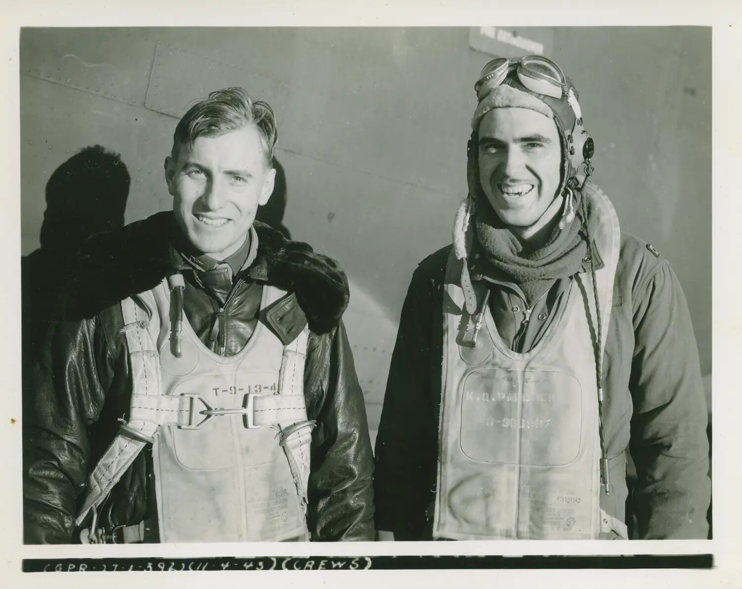 Maj. Myron Keilman (Squadron Commander) and Maj. Kenneth Paddock (Group Navigator), 392nd Bomb Group, Wendling, England