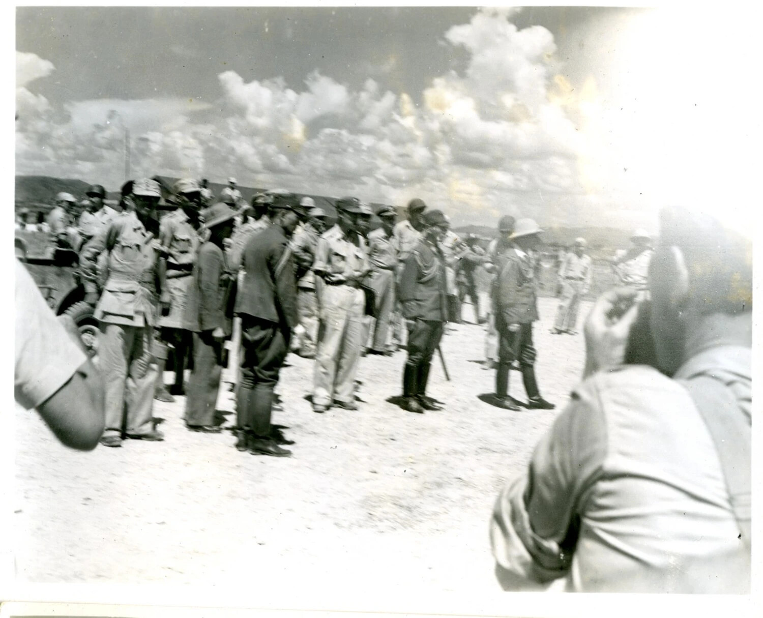 Japanese Military Officers Assembled in Formation, Burma Campaign, WWII