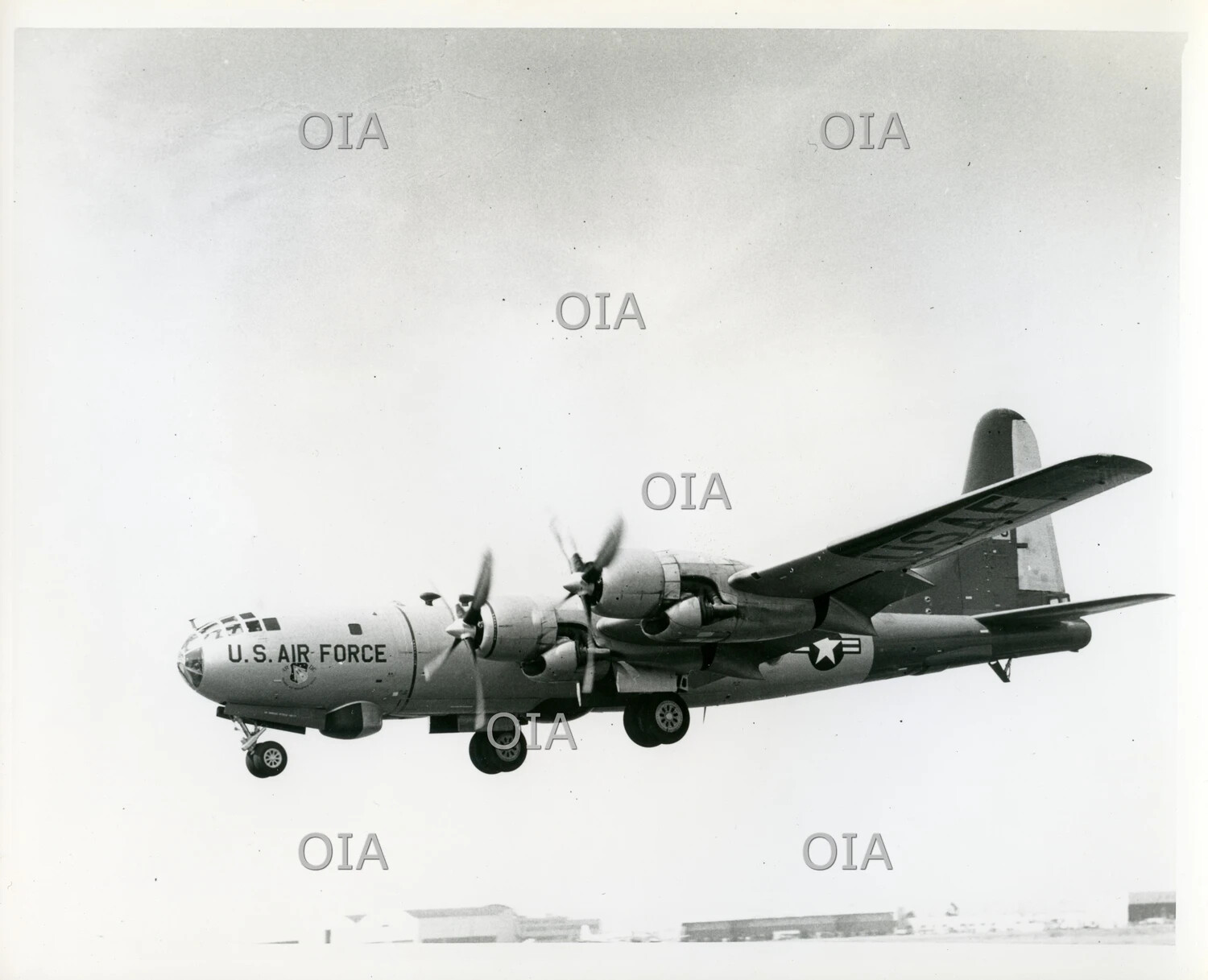 Boeing B-50 Superfortress Heavy Bomber on Takeoff/Approach - USAF