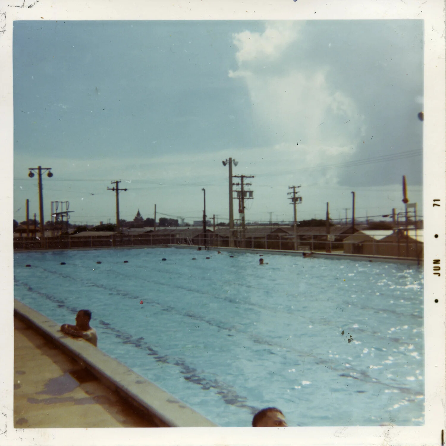 Servicemen at Base Swimming Pool, Vietnam, June 1971