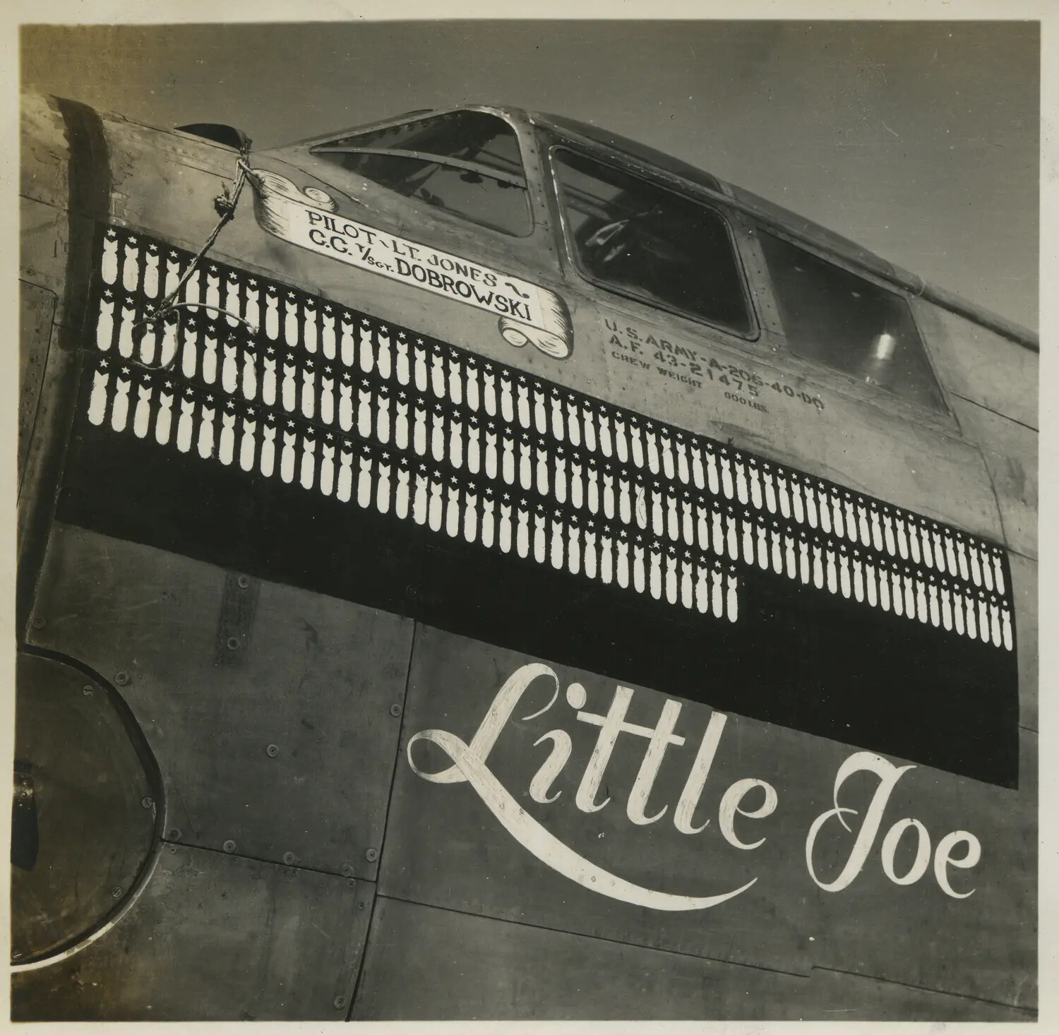 Nose Art and Mission Tally, A-20 Havoc "Little Joe," 312th Bombardment Group, 5th Air Force, WWII Pacific Theater