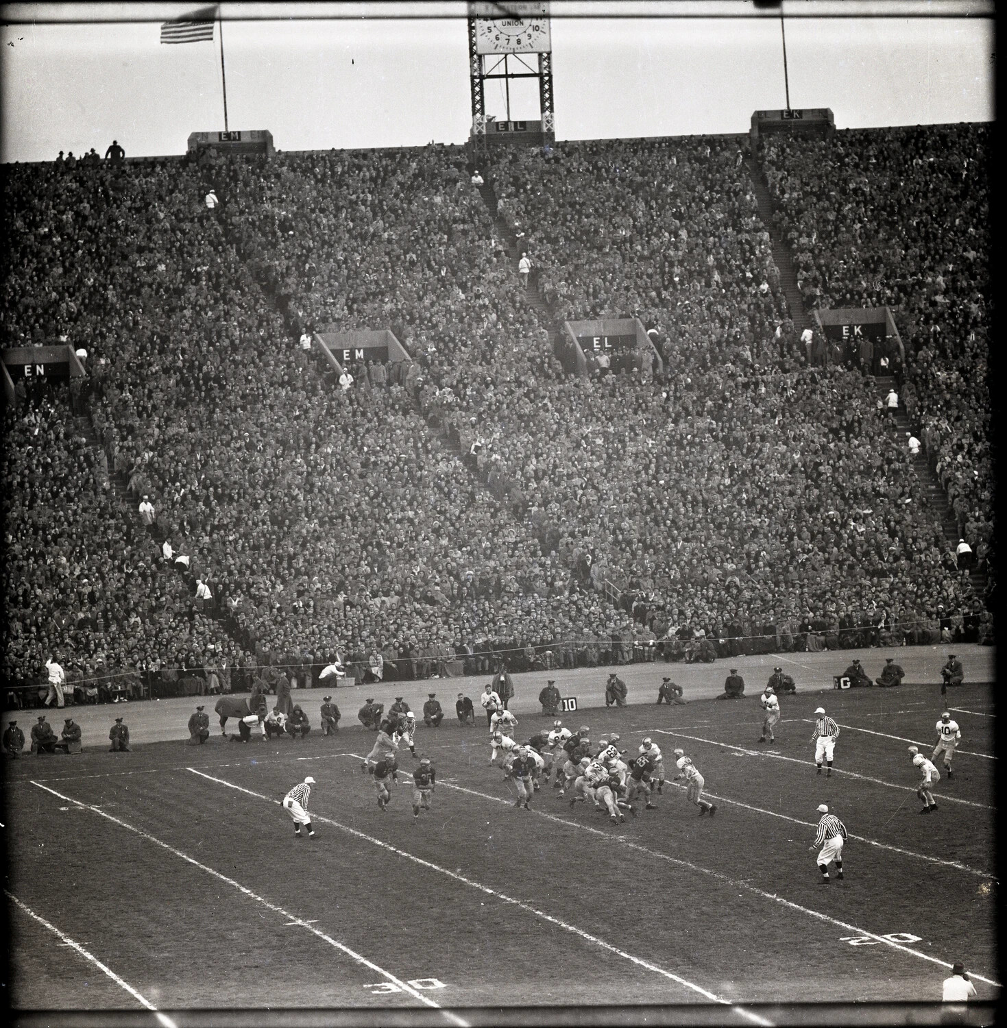 Army-Navy Football Game - Line of Scrimmage Action, Municipal Stadium