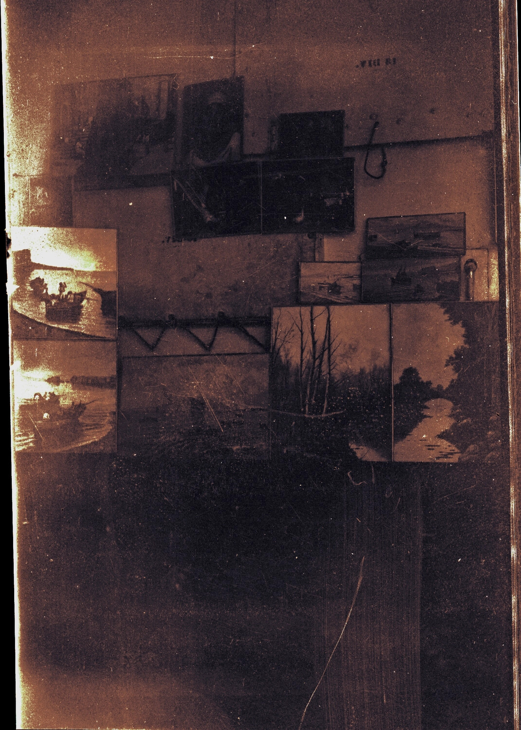Wall Display of Photographs/Postcards, U.S. Navy China and Pacific Album, 1930s