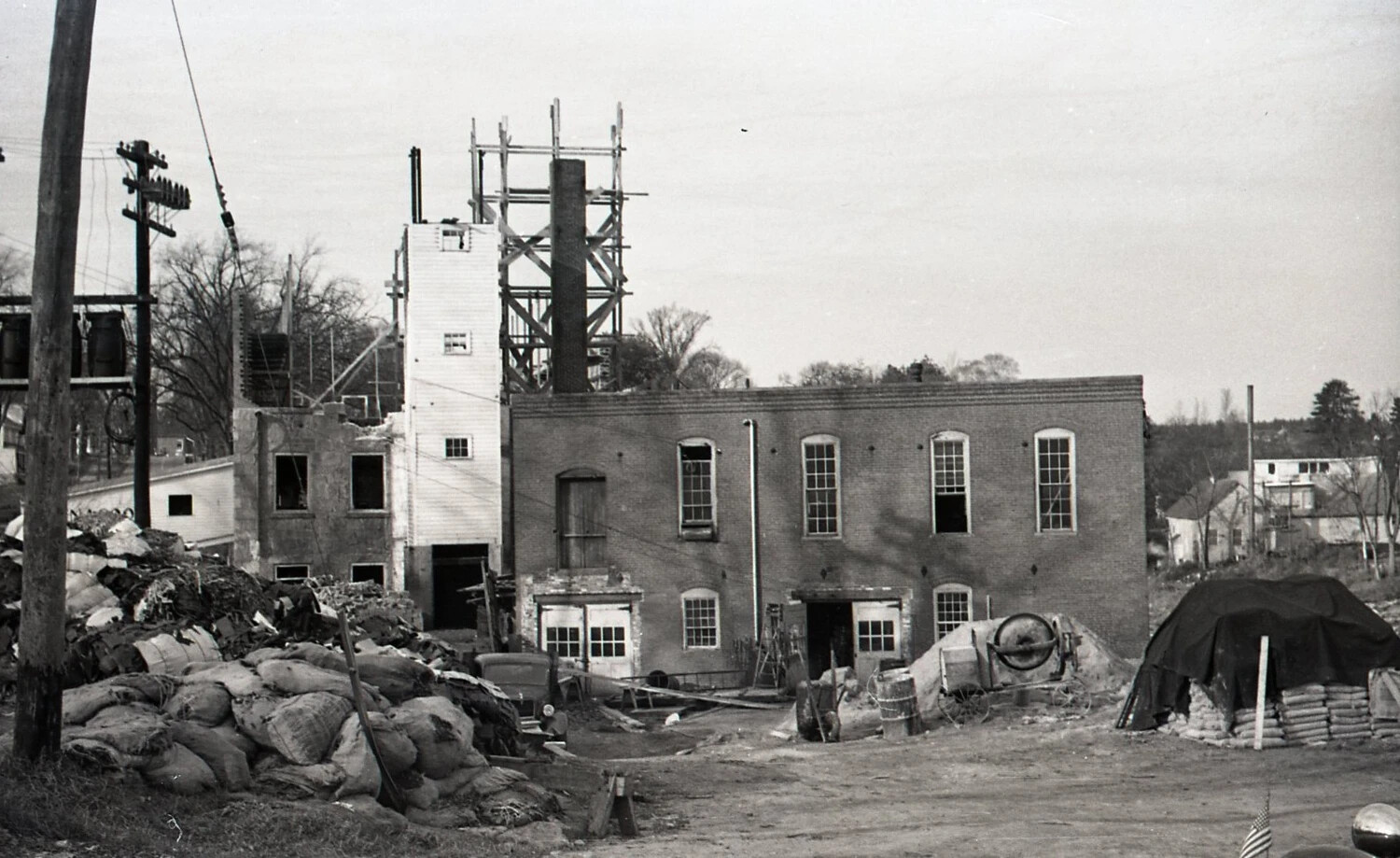 Construction Scaffolding and Rebuilding Work at Penacook Fibre Company, New Hampshire