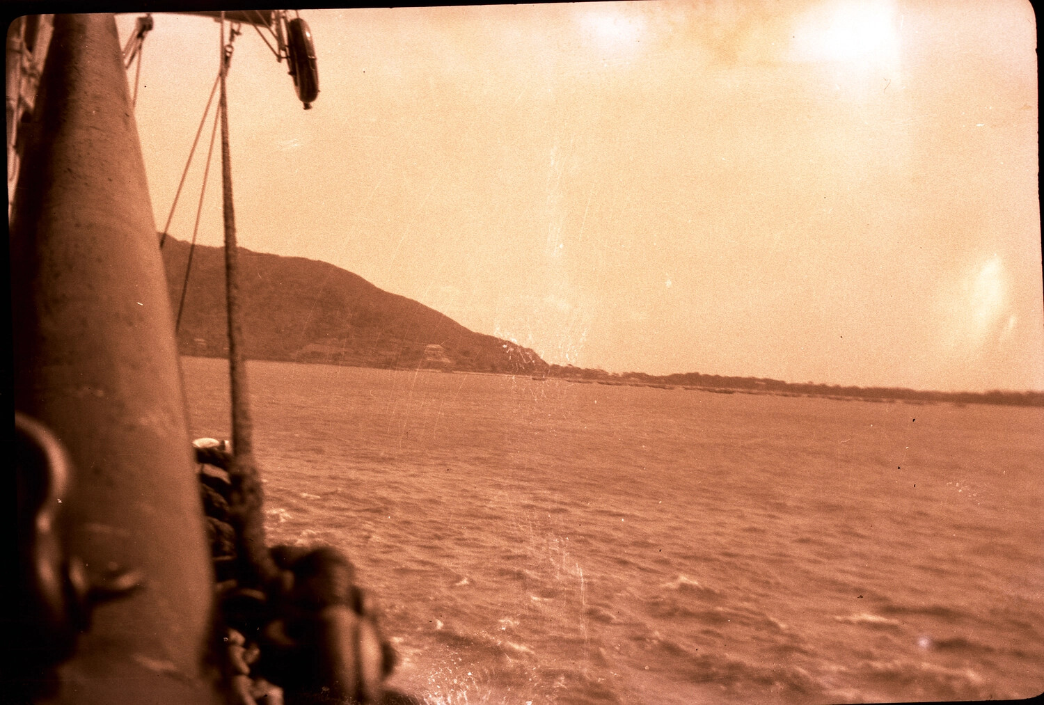 Coastal View from Ship's Deck, China Station, 1930s (US Navy Pre-WWII Album)