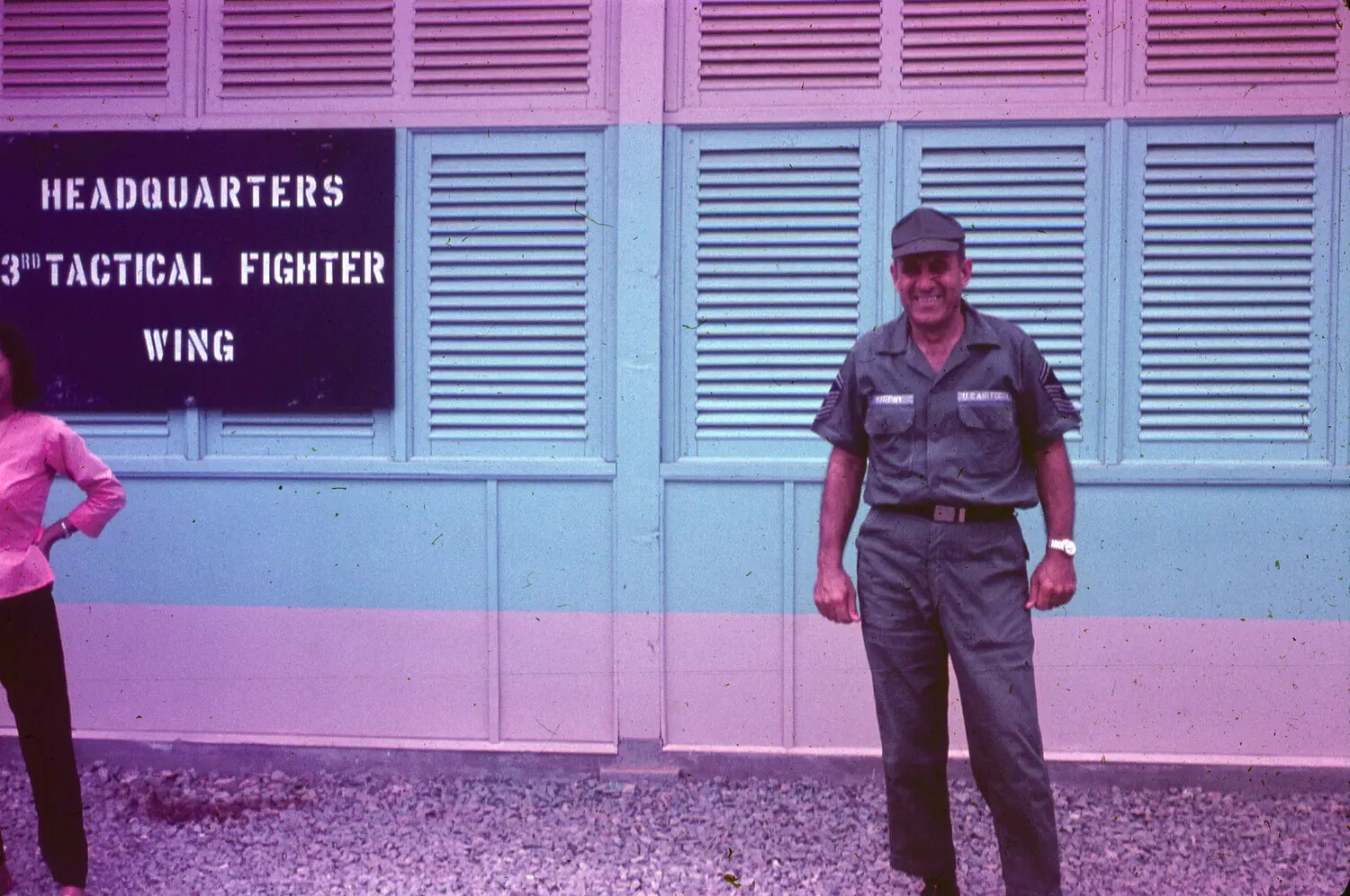 US Air Force NCO at 3rd Tactical Fighter Wing Headquarters, Vietnam, 1965