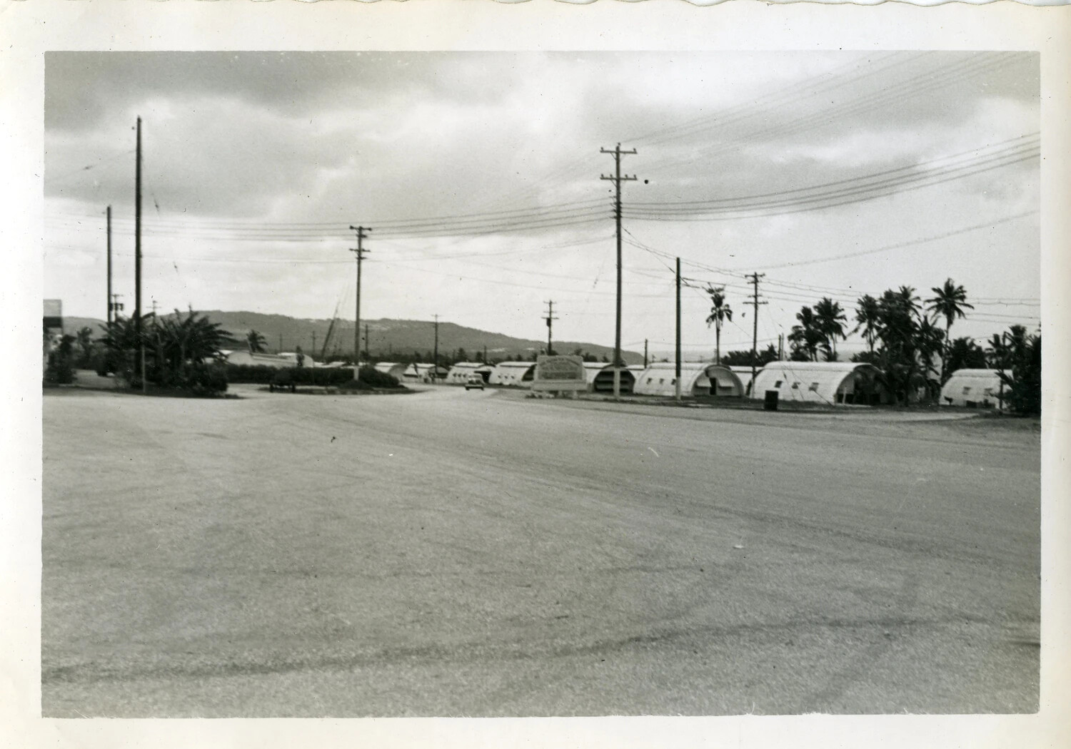 Quonset Hut Base Area and Roadway, Naval Air Transport Squadron VR-6, Agana, Guam