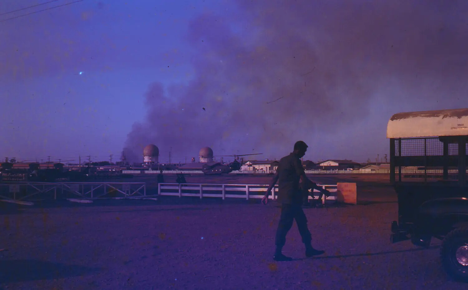US Airbase Under Fire During the Tet Offensive, Vietnam, 1968