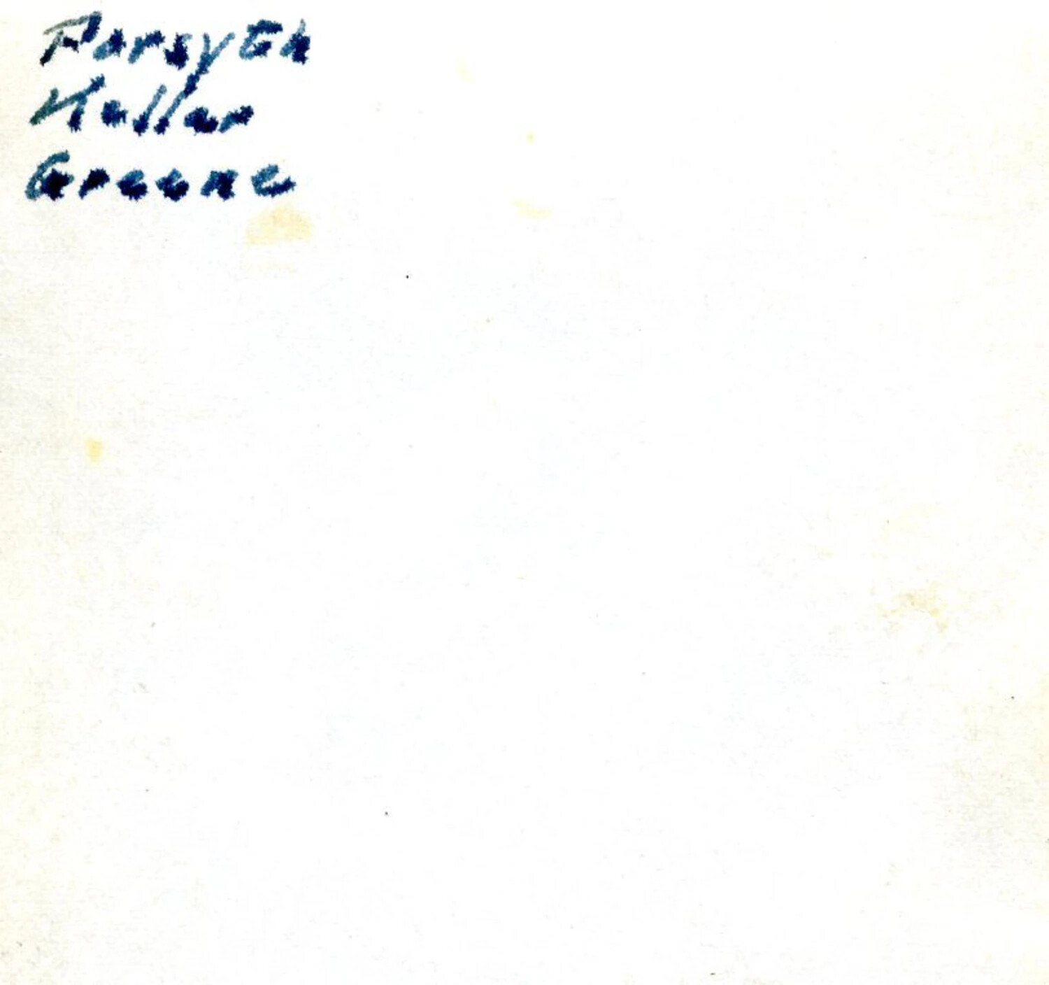 Verso of Photograph with Handwritten Names — 5th Marine Division, Iwo Jima Collection