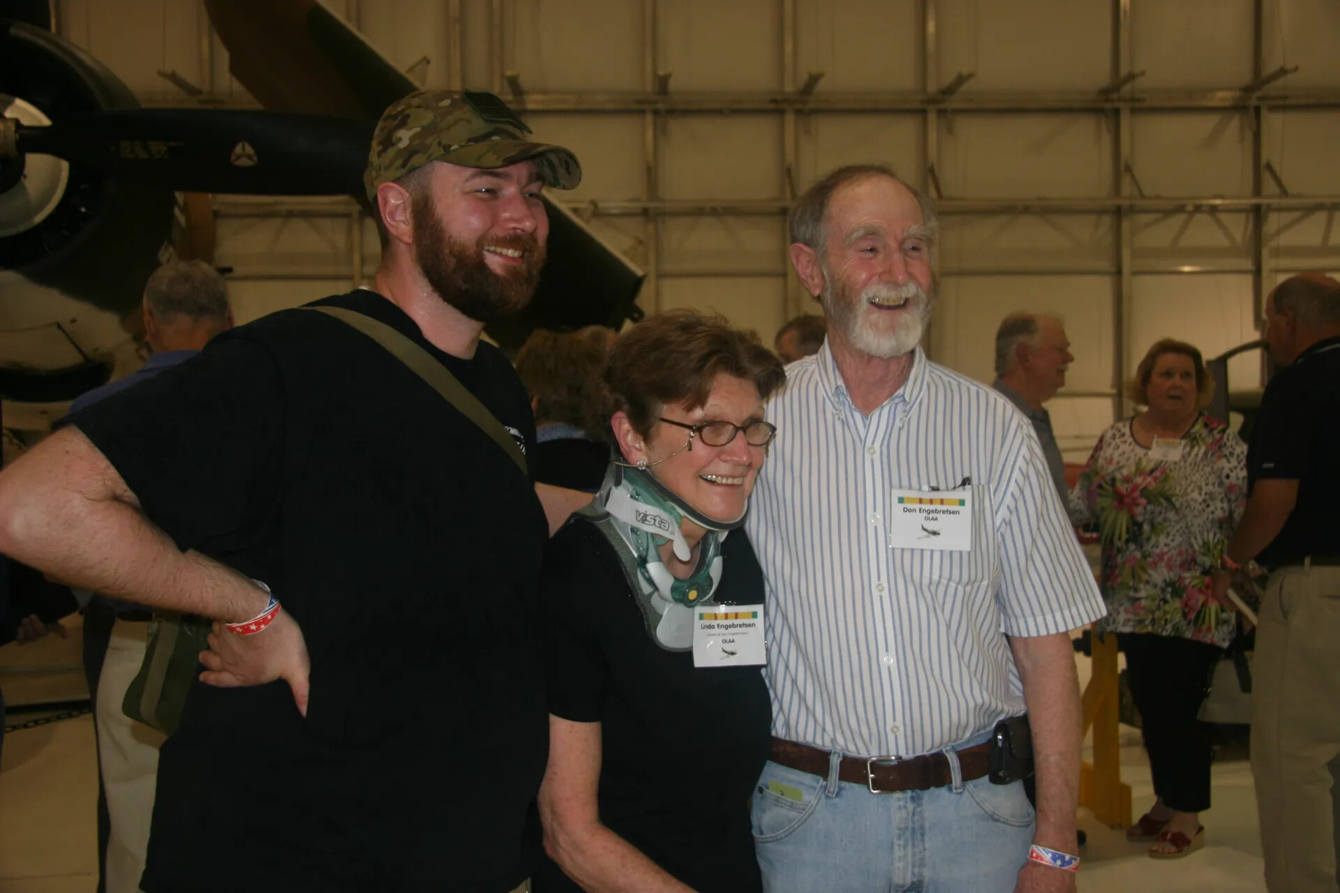 Don and Linda Engebretsen with Family Member, Operation Tailwind Reunion Event, 2016