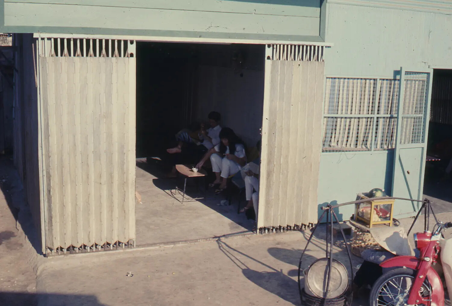 South Vietnamese Shopfront and Residents, Street Scene, Tet Offensive Era 1968