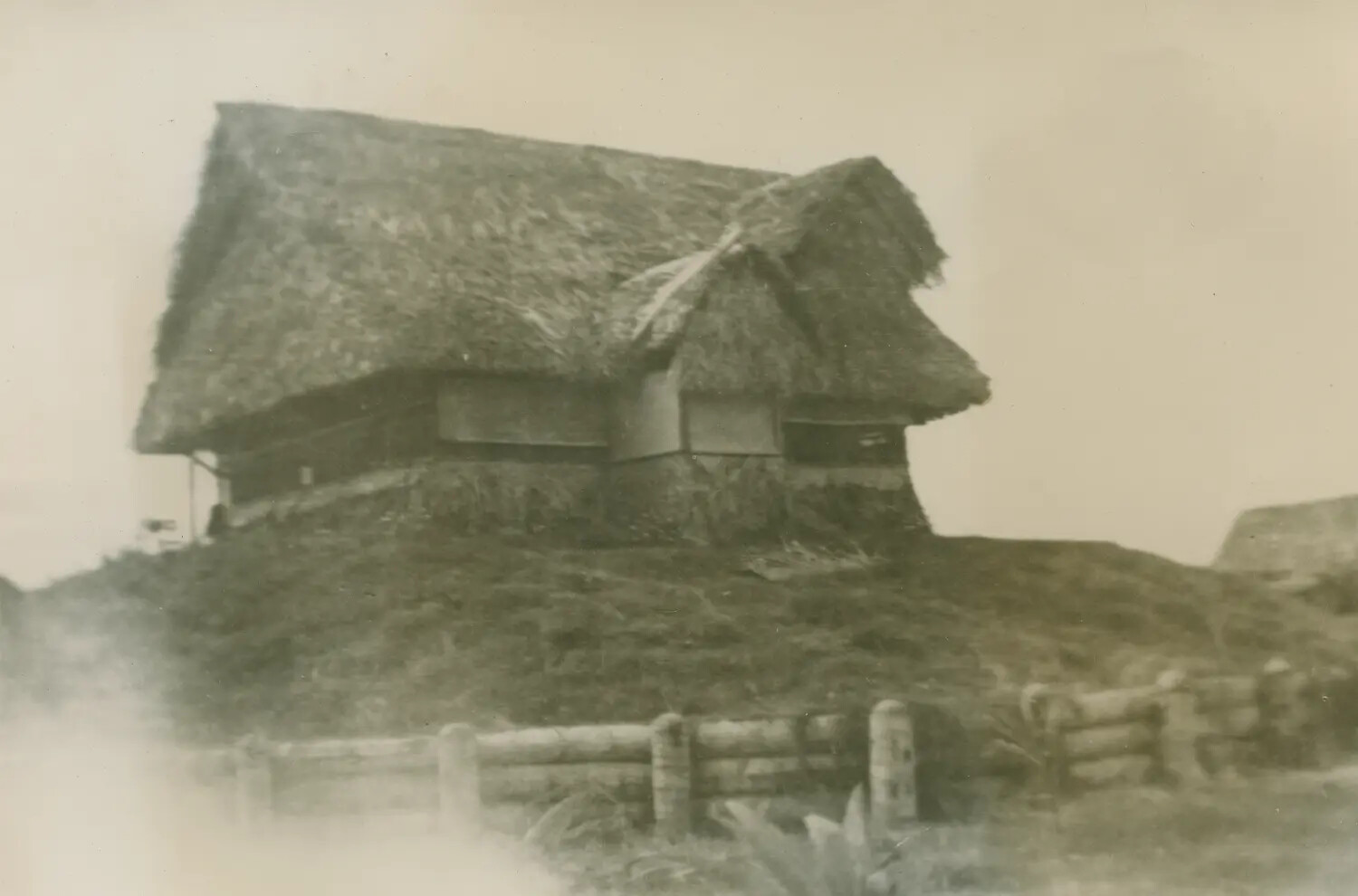 Thatched-Roof Native Hut, Pacific Theater (Edward P. McAleer Album)