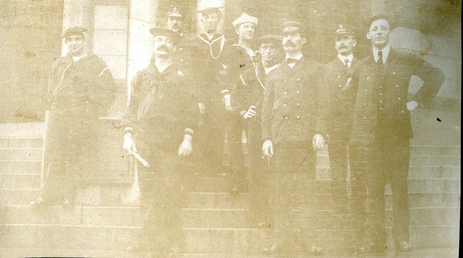 'In New Haven, Conn.' -- Officers and Sailors Ashore, USS Columbia Album, c. 1904-1905