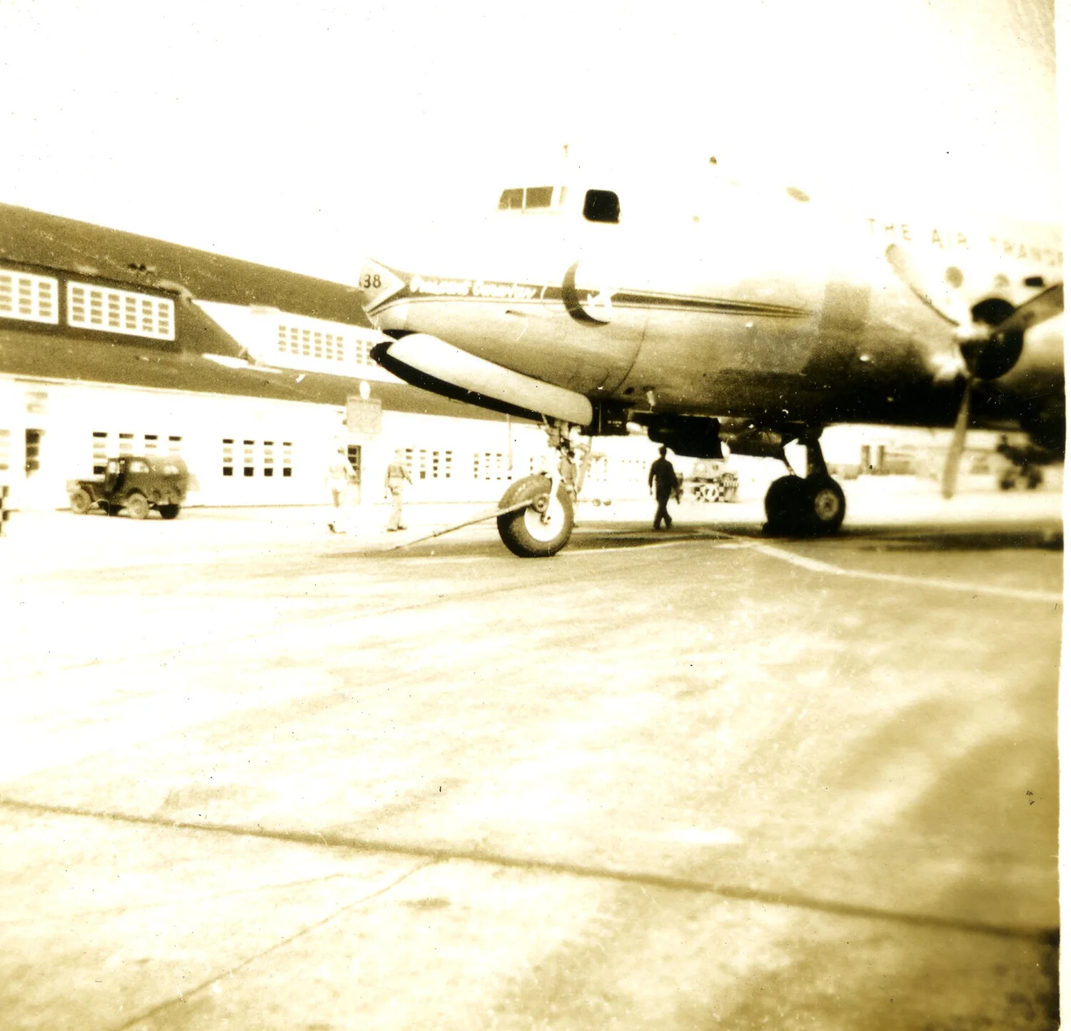 Douglas C-54 Skymaster Transport Aircraft on Tarmac, Keesler Field, 1946