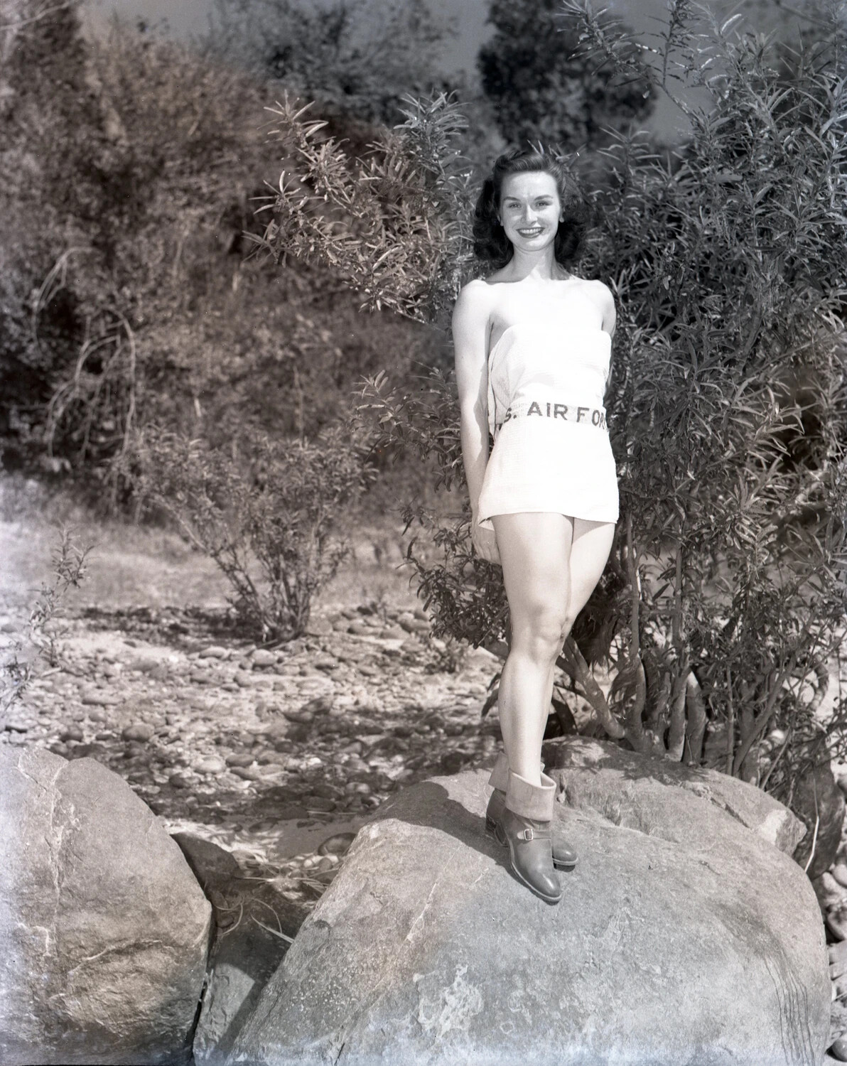 Pin-Up Style Promotional Photograph, 'U.S. Air Force' Wrap Garment