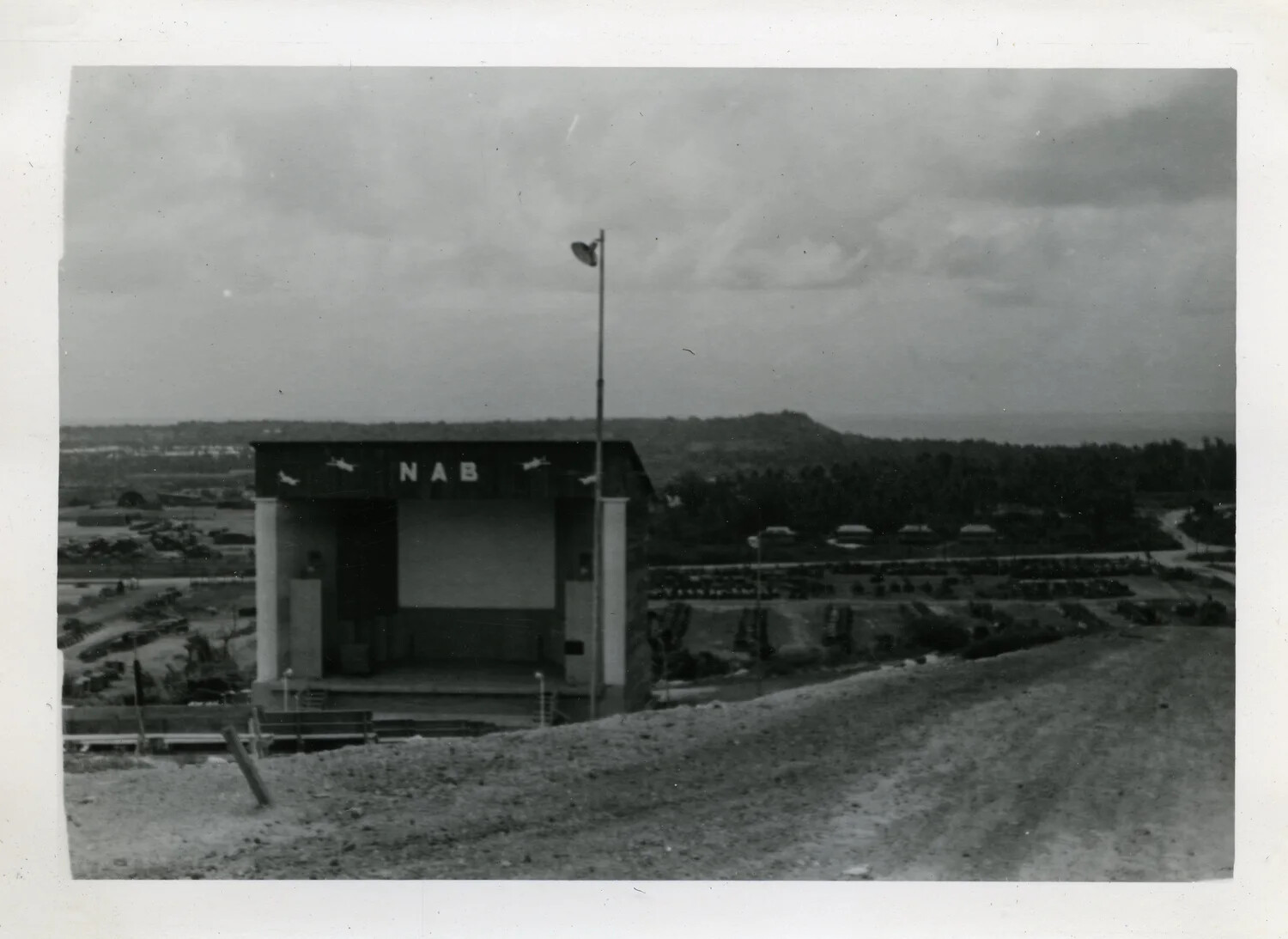 Outdoor Stage at Naval Air Base (NAB), Agana, Guam -- WWII Pacific Base Complex