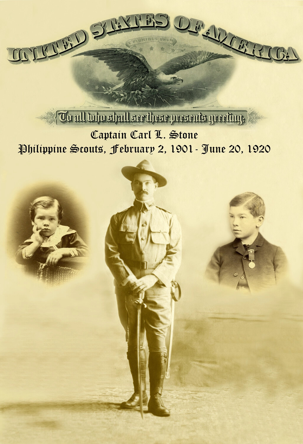 Memorial Tribute Page: Captain Carl L. Stone, Philippine Scouts, 1901-1920