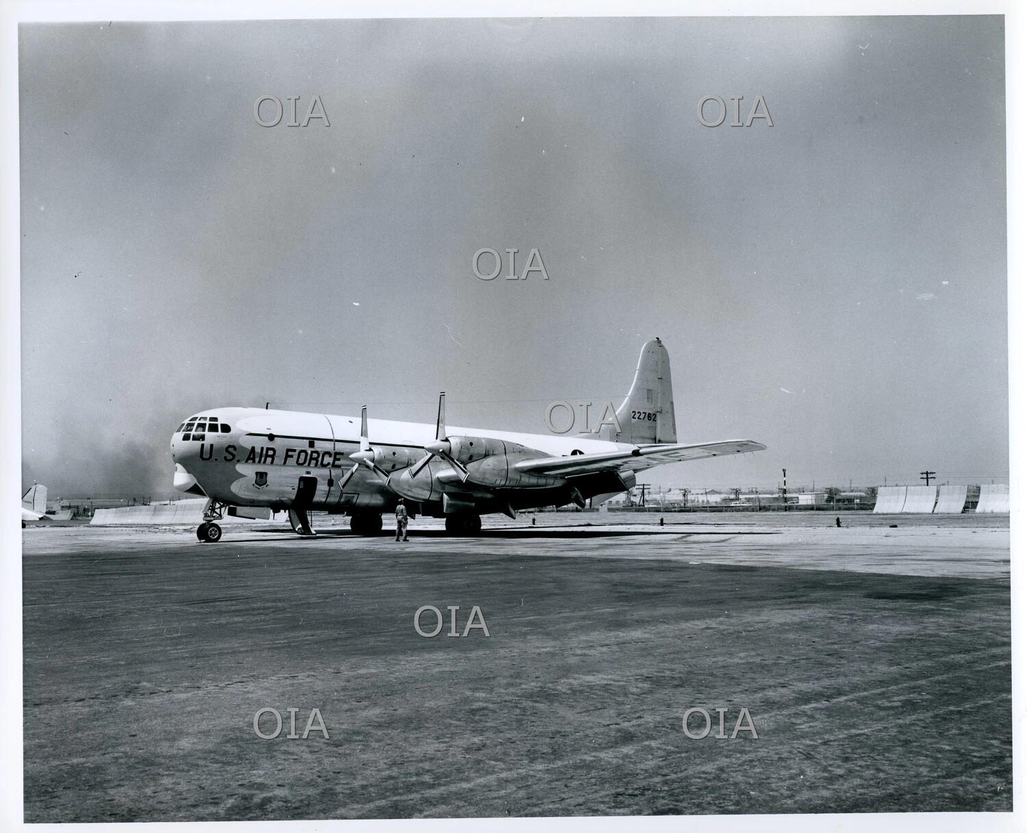 Boeing C-97 Stratofreighter/KC-97 Stratotanker, Serial 22762, on Airfield Ramp, U.S. Air Force