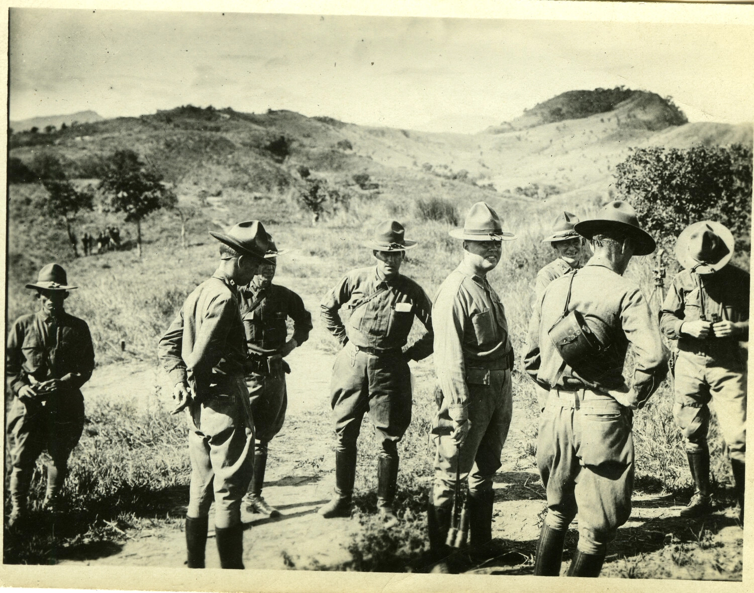 American Army Officers and Soldiers in the Field, Philippines, Early 1900s (Carl Stone Collection)