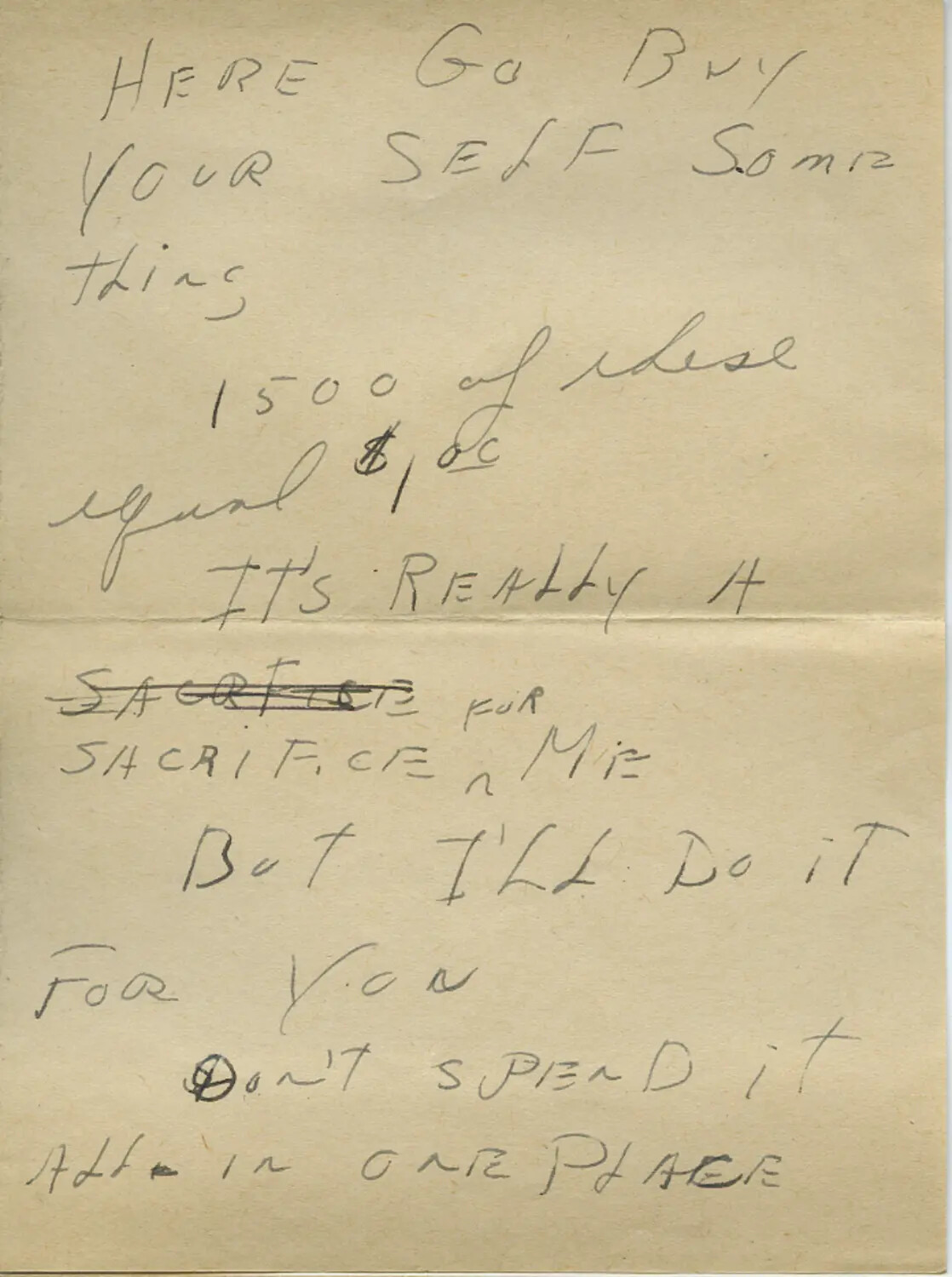 Handwritten WWII-Era Personal Letter Page — "Moon Sammiet" Correspondence Collection