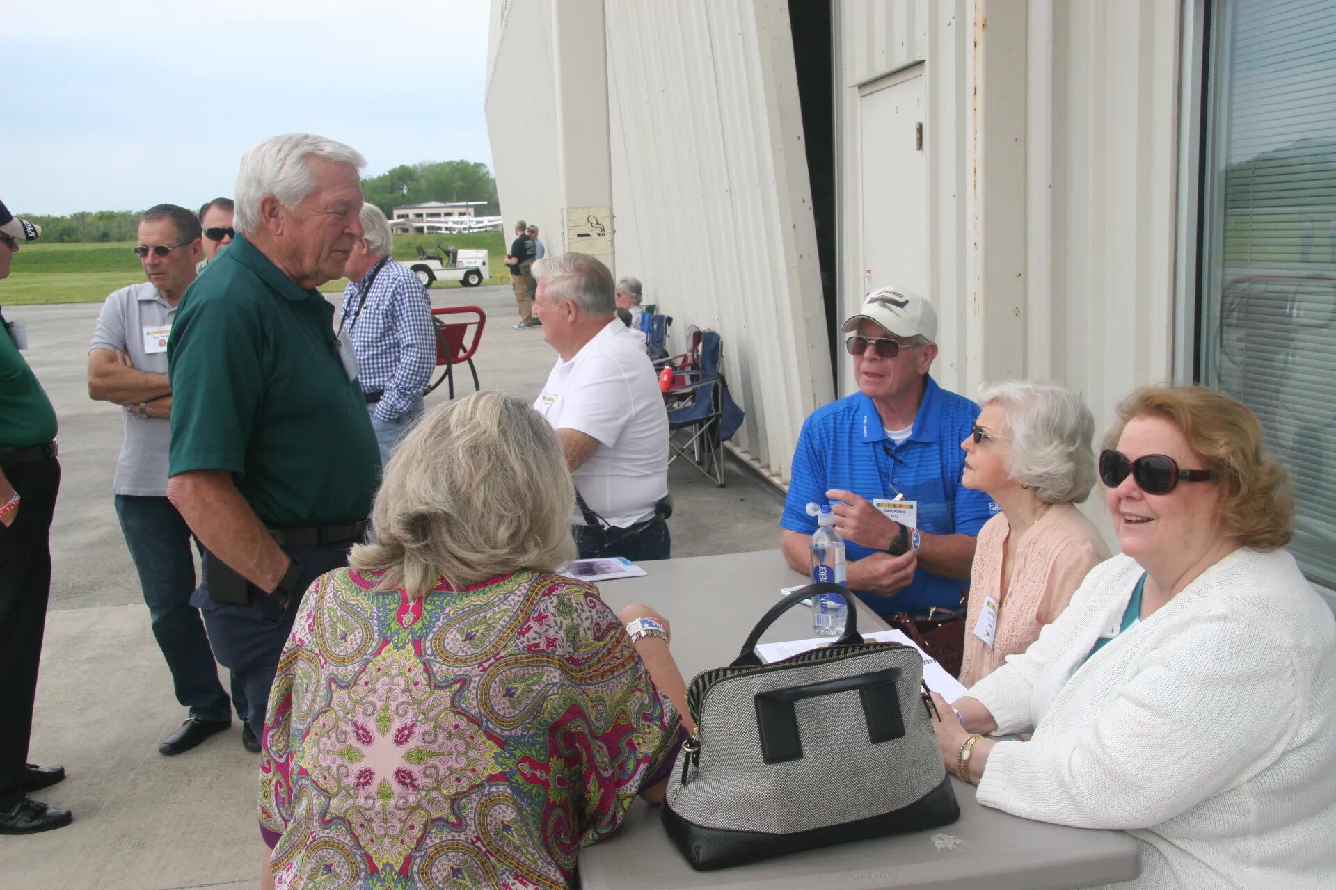 Attendees Gather Outside Hangar at Operation Tailwind Reunion Event, 2016