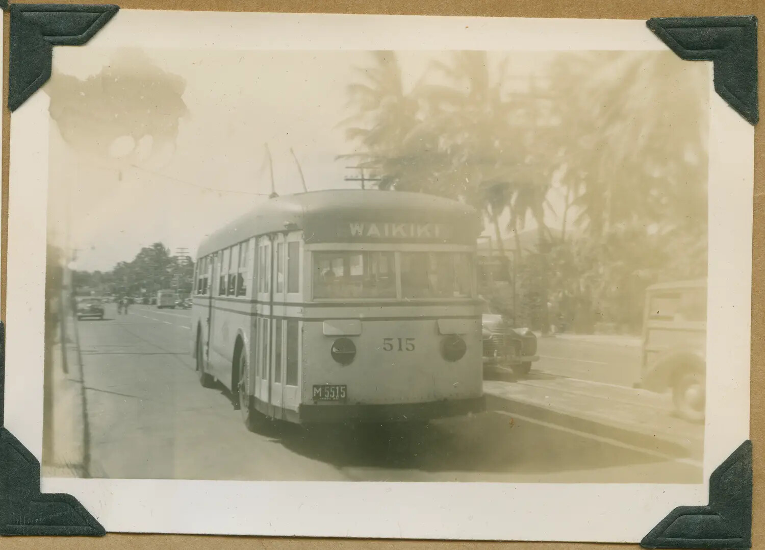 Honolulu Rapid Transit Trolley Bus No. 515, Waikiki Route, Oahu, Hawaii