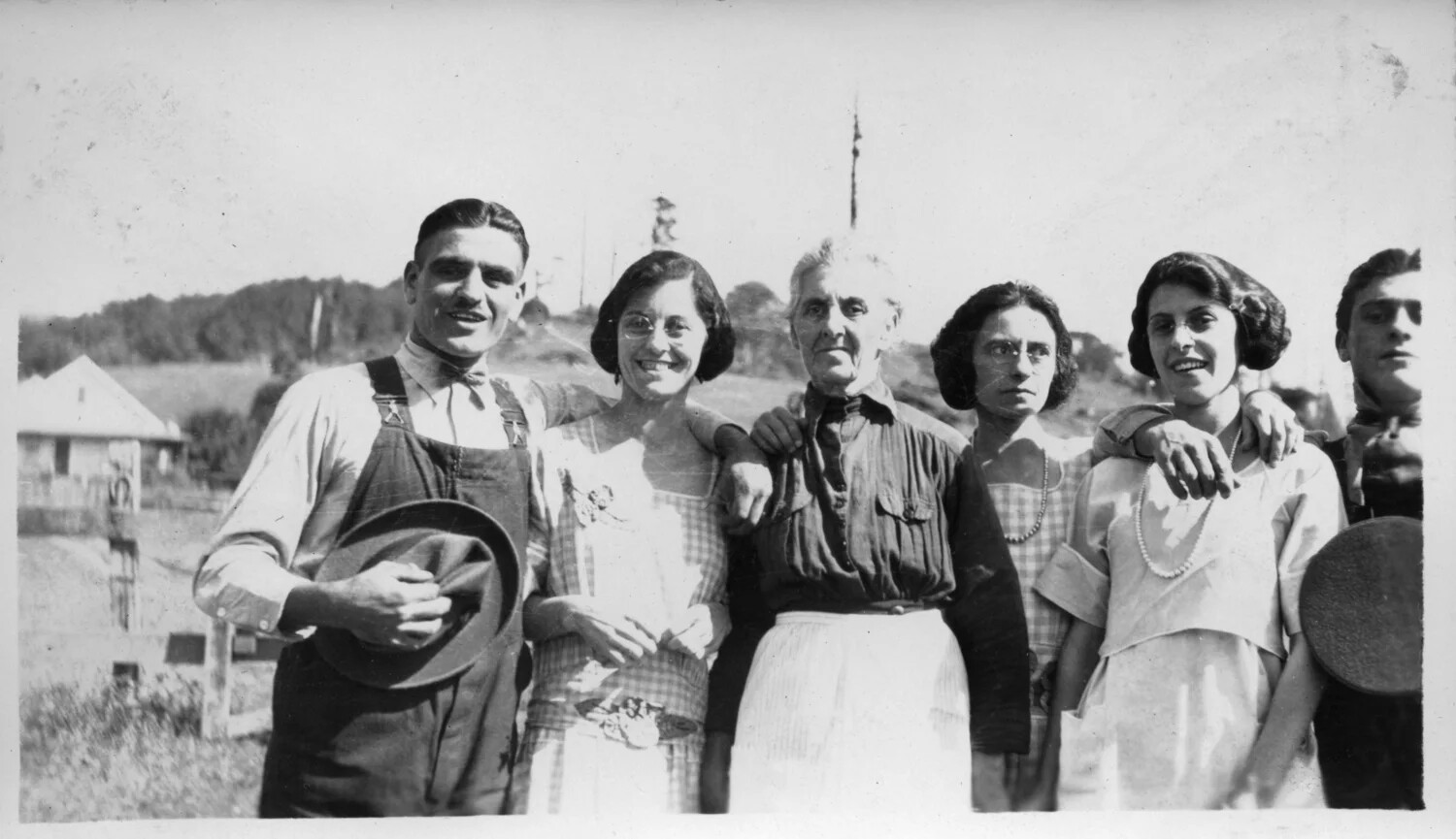 Family Group Portrait on Rural Homestead, Presidio Photo Album