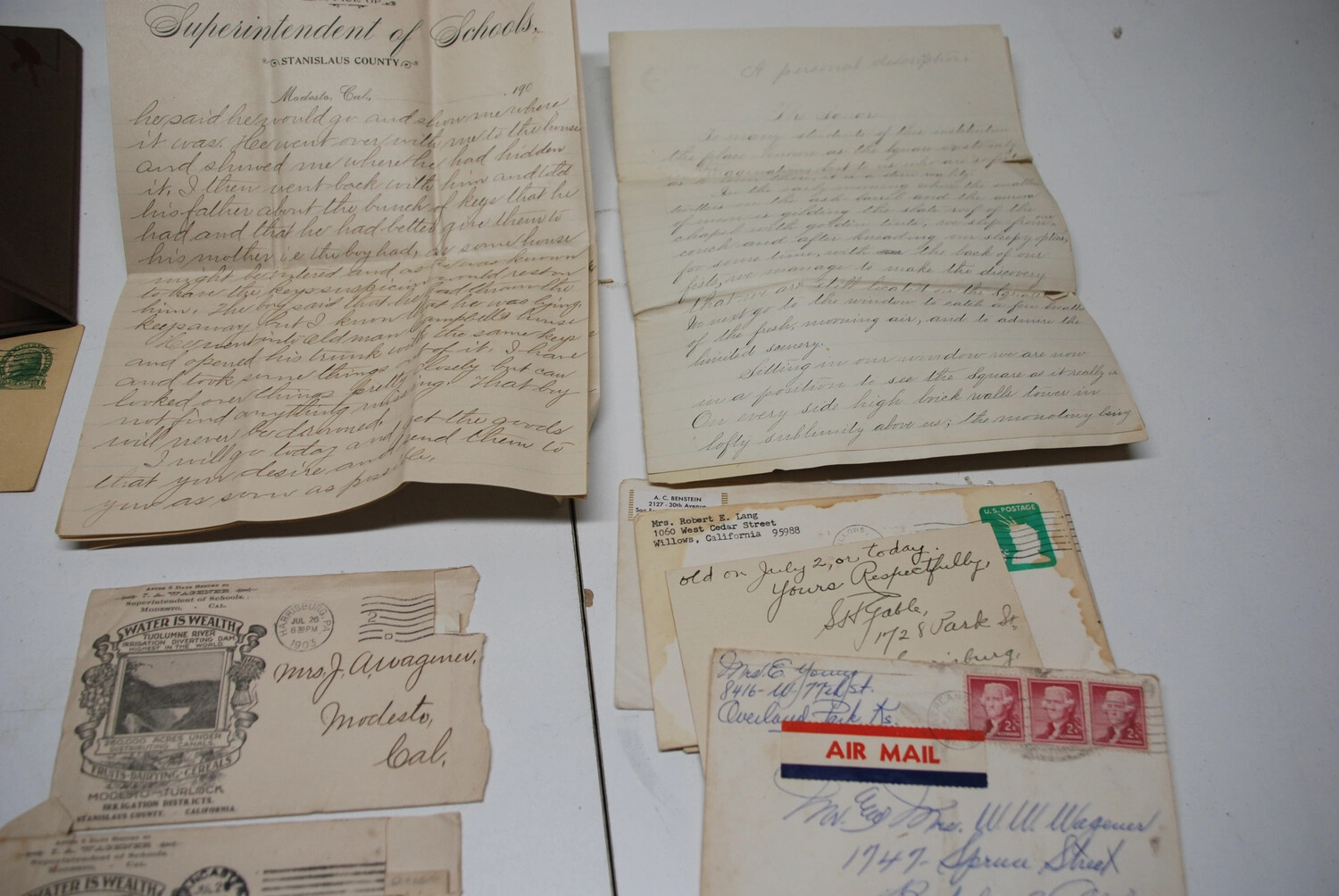 Wagener Family Correspondence Archive: Letters and Envelopes, Early-to-Mid 20th Century