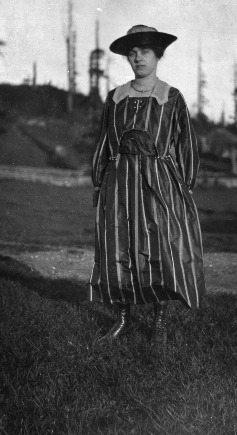 Woman in Striped Dress at the Presidio, San Francisco