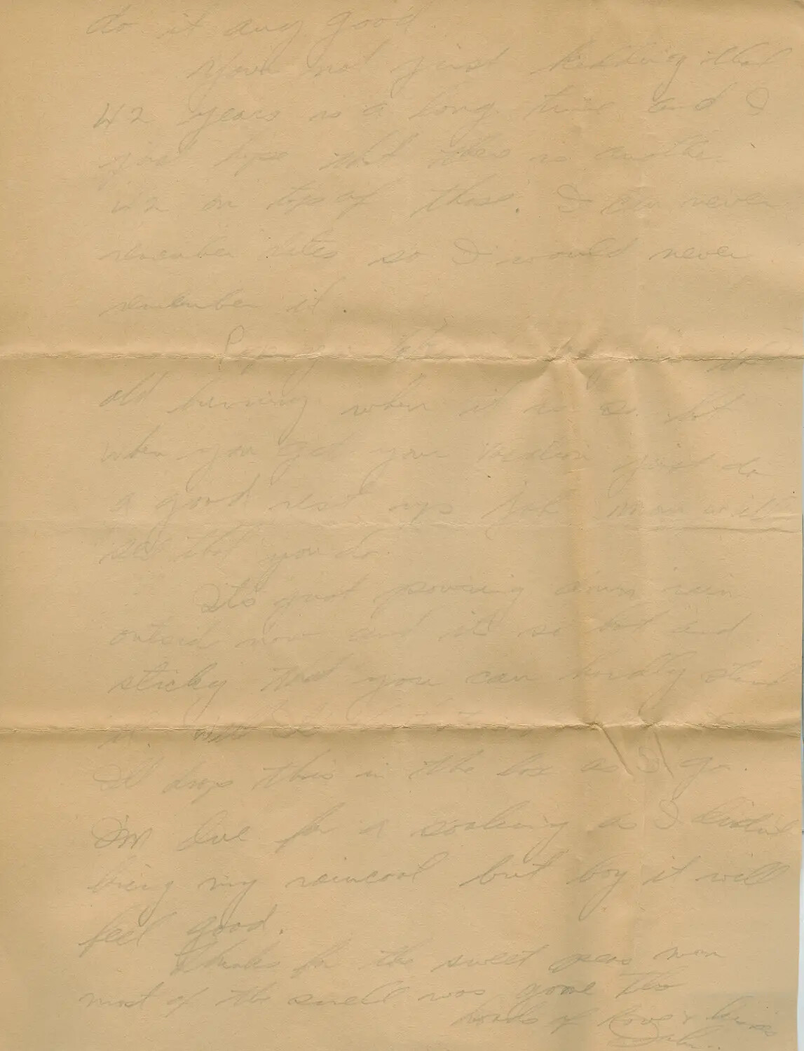 Handwritten Pencil Letter, Margaroli Family Correspondence (Misfiled)