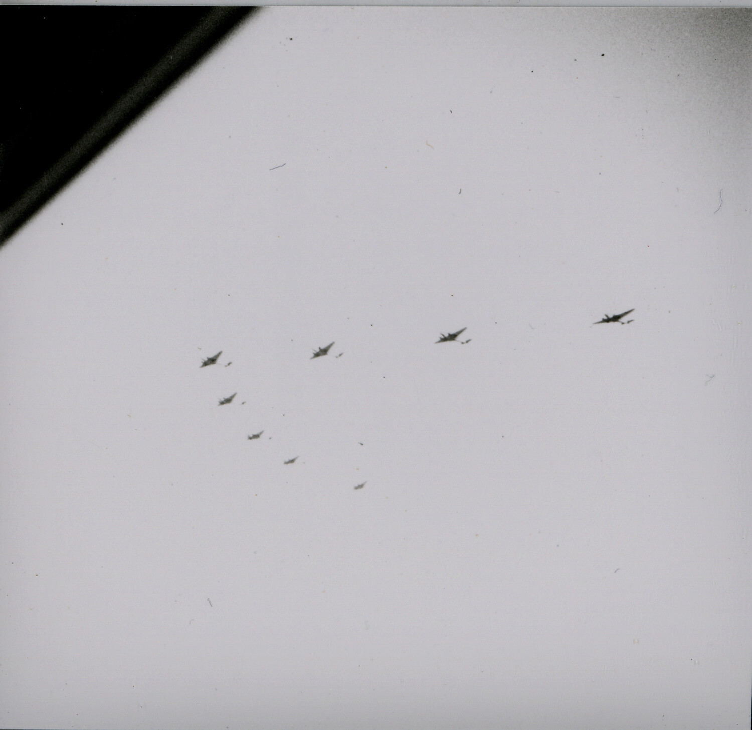 USAAF Bomber Formation in Flight, Nuremberg Area, WWII