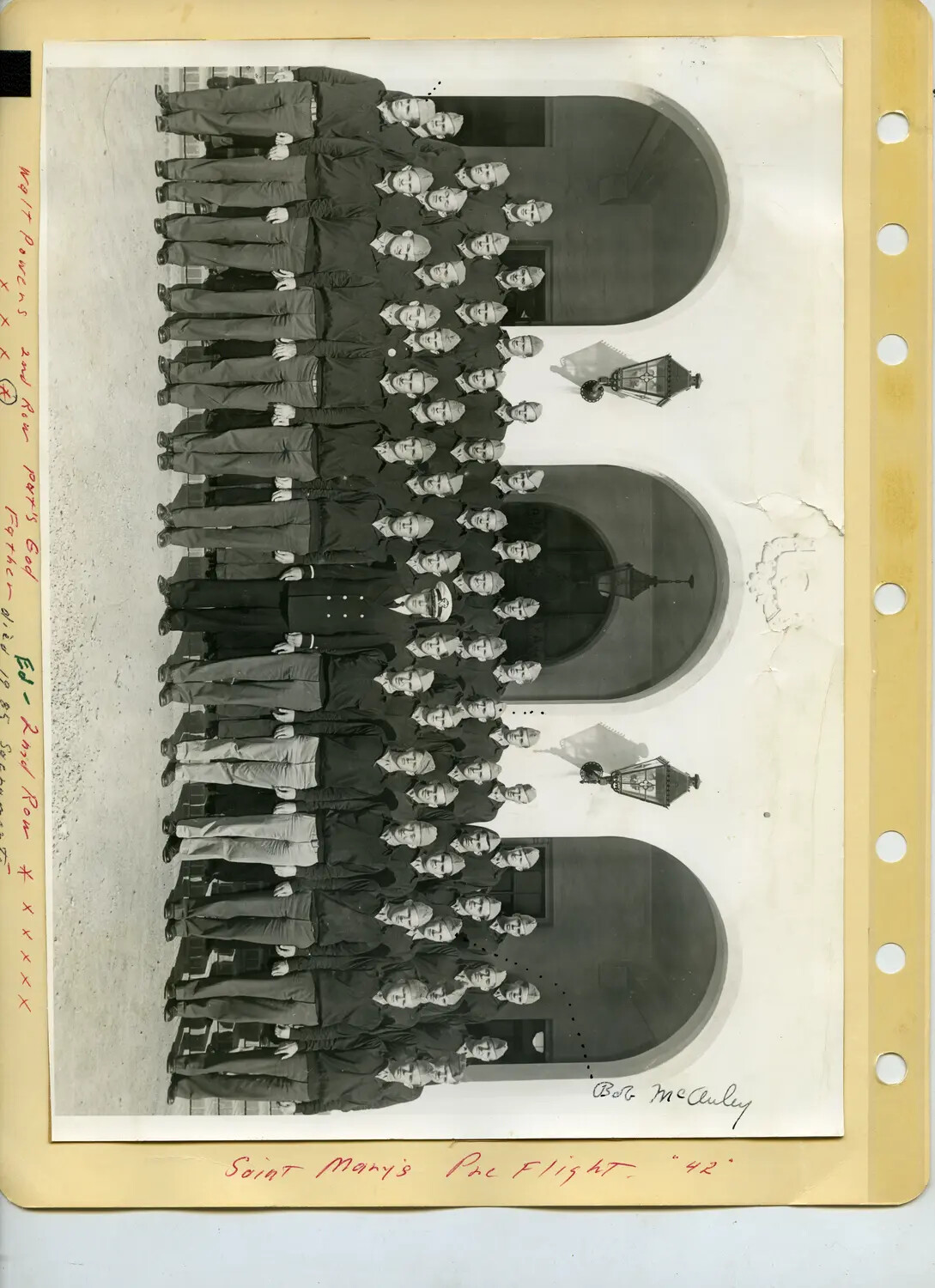 Album Page: U.S. Navy Pre-Flight Cadet Formation, Saint Mary's Pre-Flight School, 1942