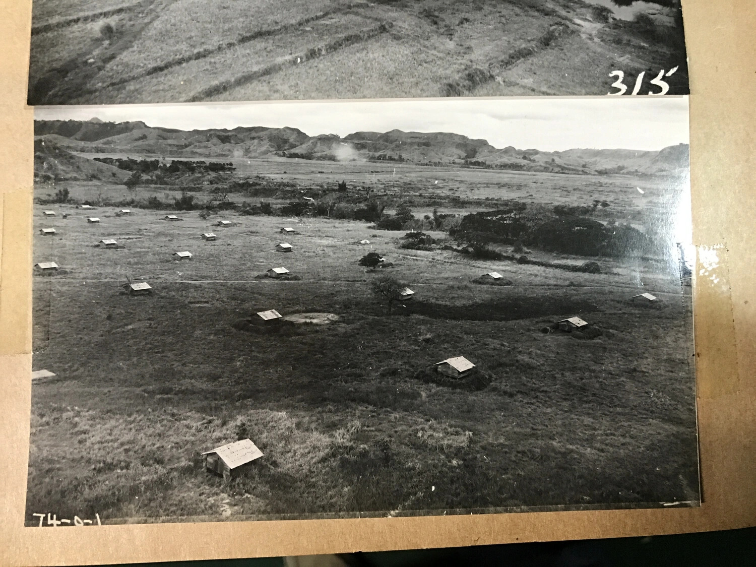 Album Print: Dispersed Storage Bunkers in Open Valley, with Negative Numbers Visible