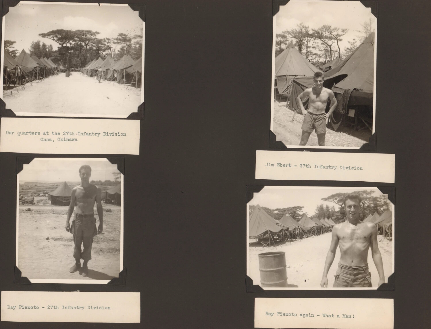 27th Infantry Division Tent Camp at Onna, Okinawa - WWII Photo Album, Japan Collection