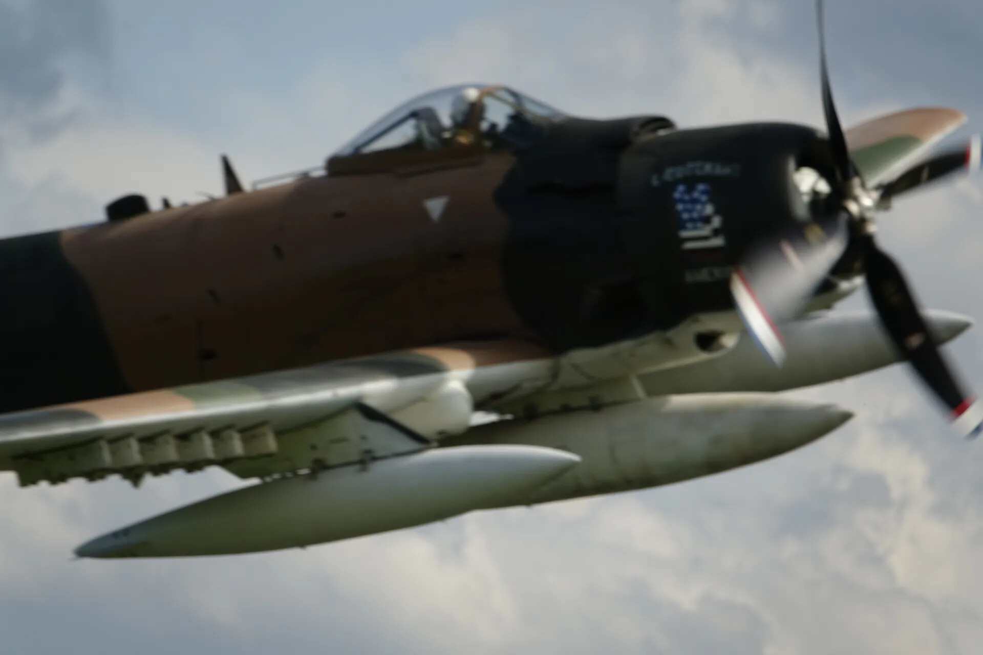 Douglas A-1 Skyraider 'Lieutenant... America' Banking in Flight, May 2019 Event