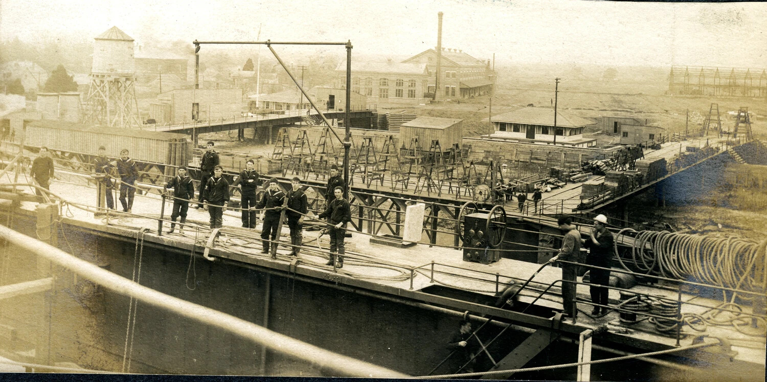 Sailors on the Floating Dry Dock, U.S. Naval Station New Orleans