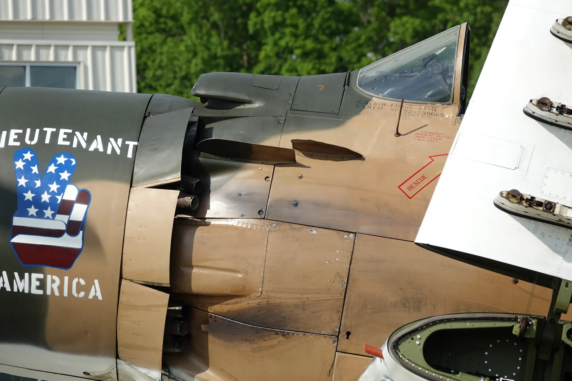 A-1 Skyraider 'Lieutenant America' Nose Detail with Data Placard