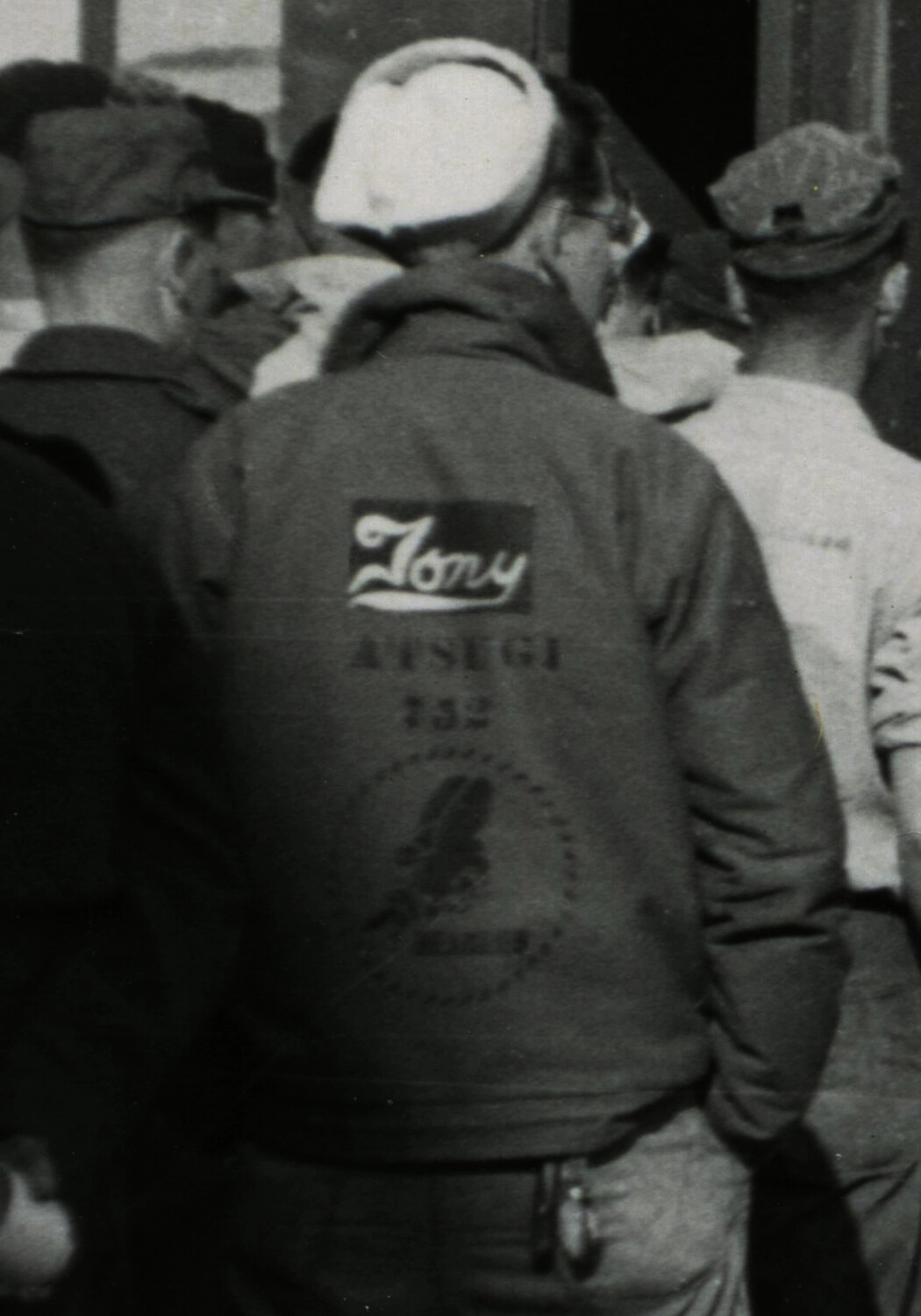 Serviceman Wearing Embroidered 'Atsugi' Souvenir Jacket, Korean War Era
